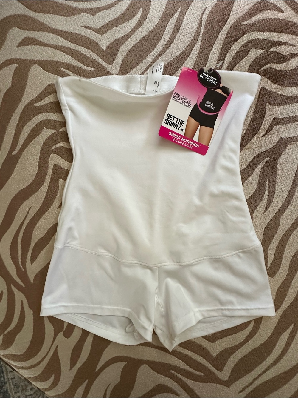 Maidenform White High-Waist Shaping Boyshorts